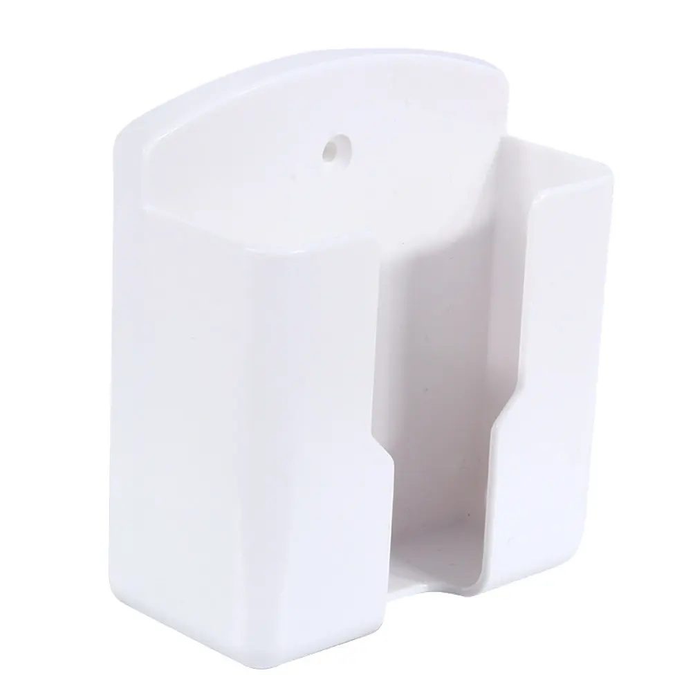 1Pcs Round Edge Wall Mounted Phone Charging Storage Box ABS Material No Drill Wall Hanging Remote Controller Box for Living Room view 2
