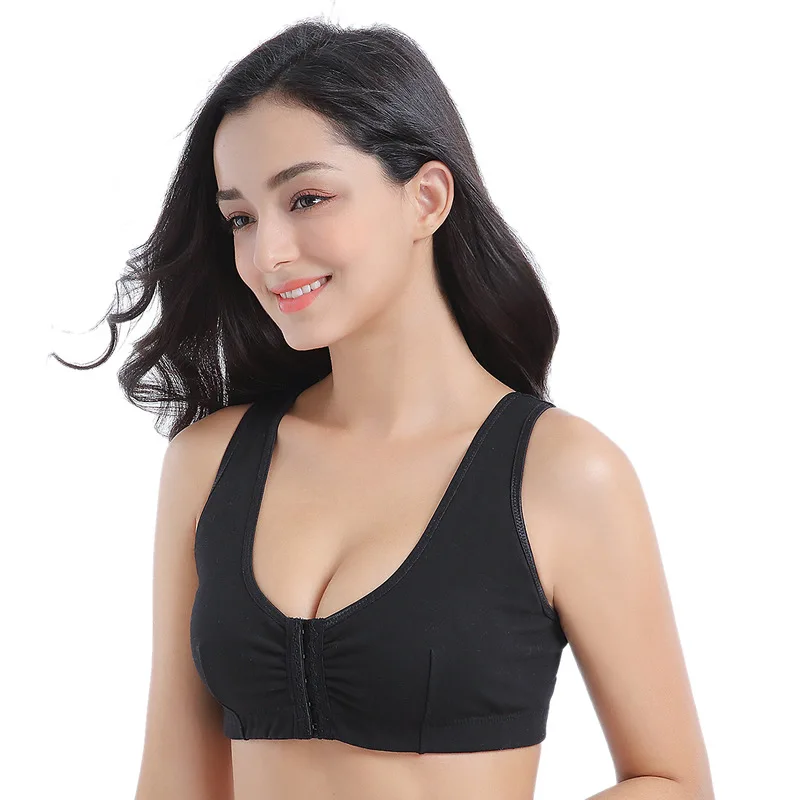 

New front buckle no steel ring bra vest bra sleep bra underwear after surgery free shipping soft close to the body