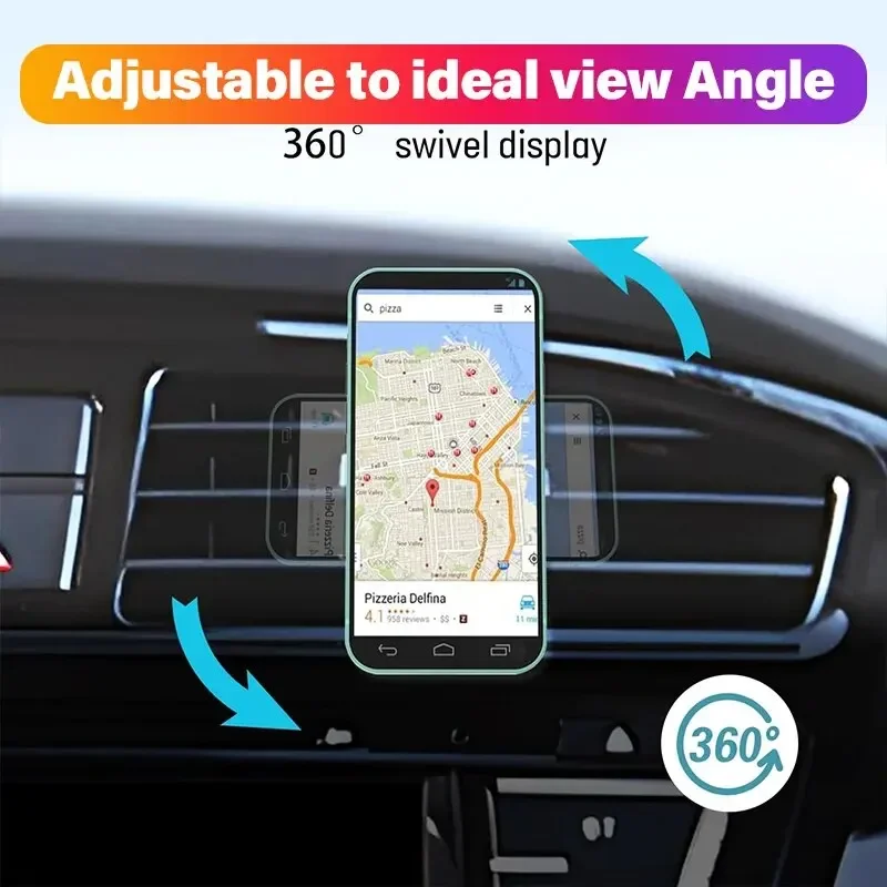 Magnetic Car Wireless Charger Mount for iPhone 12 13 14 15 Pro Max Mini Air Vent Car Phone Holder Stand Fast Charging Station