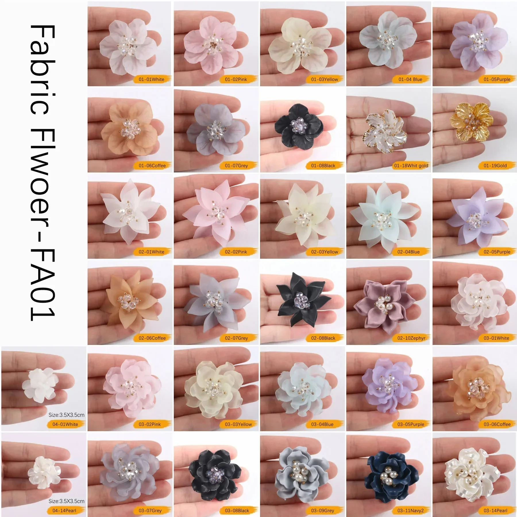 5pcs Sewing on Flower Rose Pearl Crystal Peta Floral Patch for Clothing, Hats, Bags, Hair Clips,DIY Decorative Accessories