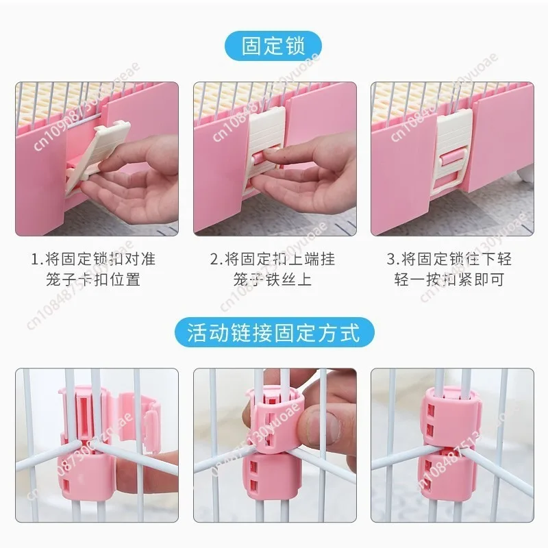 Rabbit cage Indoor rabbit cage, pet nest Villa king rabbit supplies, guinea pig cat breeding cage