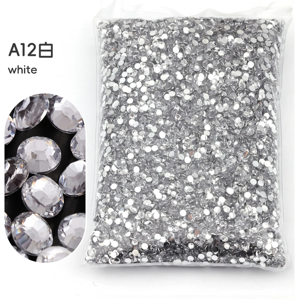 size 2mm3mm4mm5mm6mm Big Package Resin Non Hot Fix Rhinestones Bulk Wholesale Flat Crystals Nail Diy Glitters Cтразы Stone