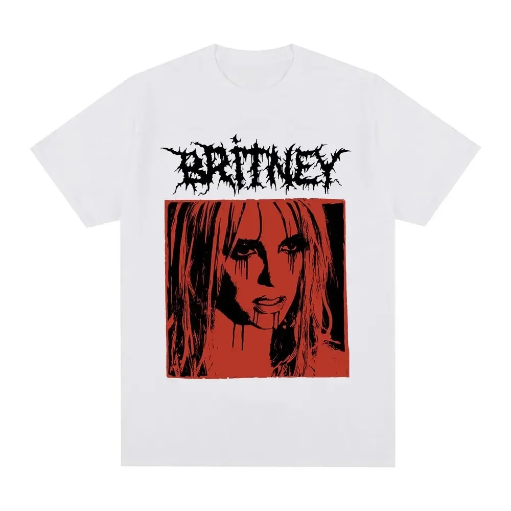 Britney Spears Rock Graphic T-shirt Men Women Fashion Hip Hop T Shirts Harajuku Vintage Short Sleeve Tee Shirt Oversized