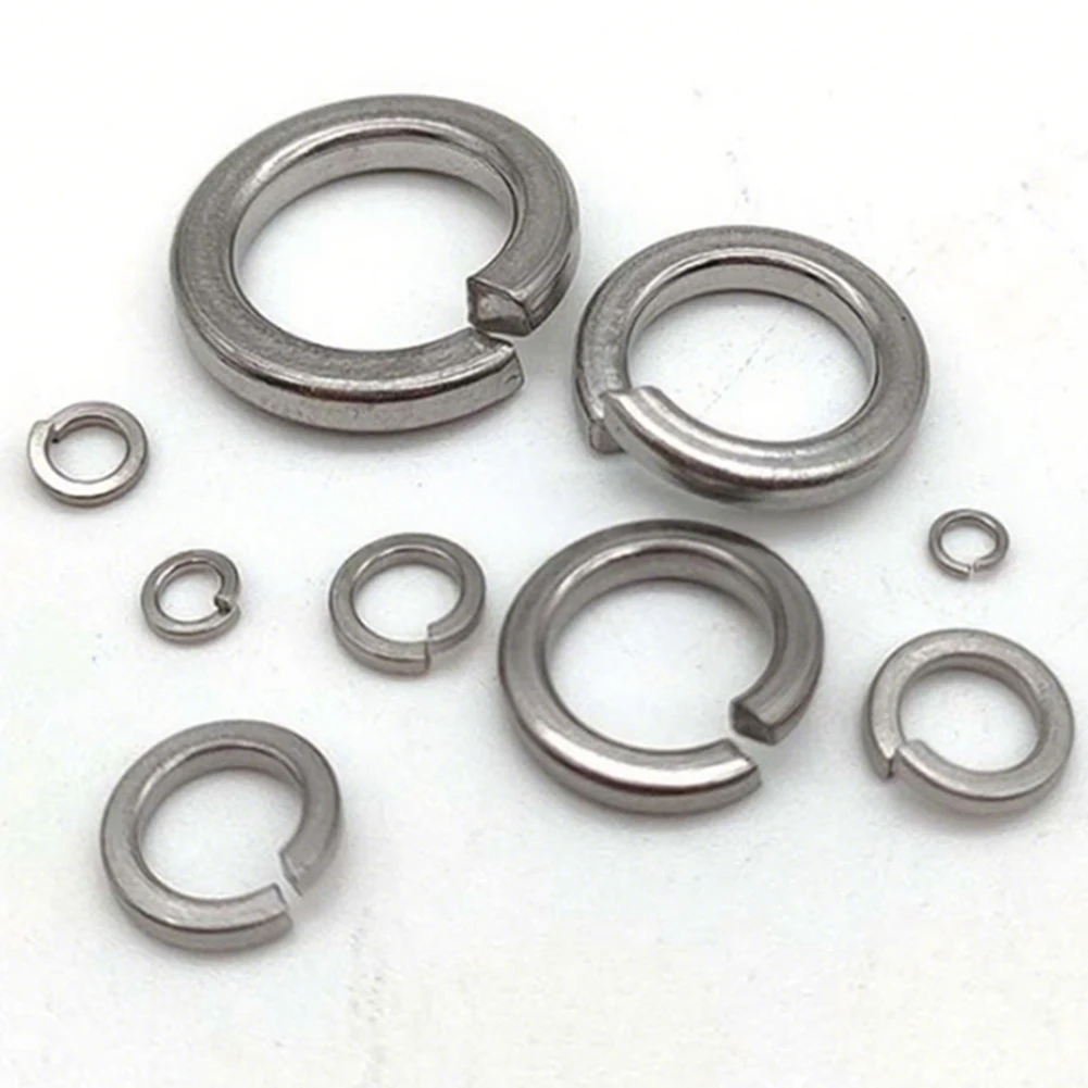 480 Pcs Open Spring Piece 304 Stainless Steel M2-M12 Spring Washer Combination Opening Spring Piece Fasteners Hardware