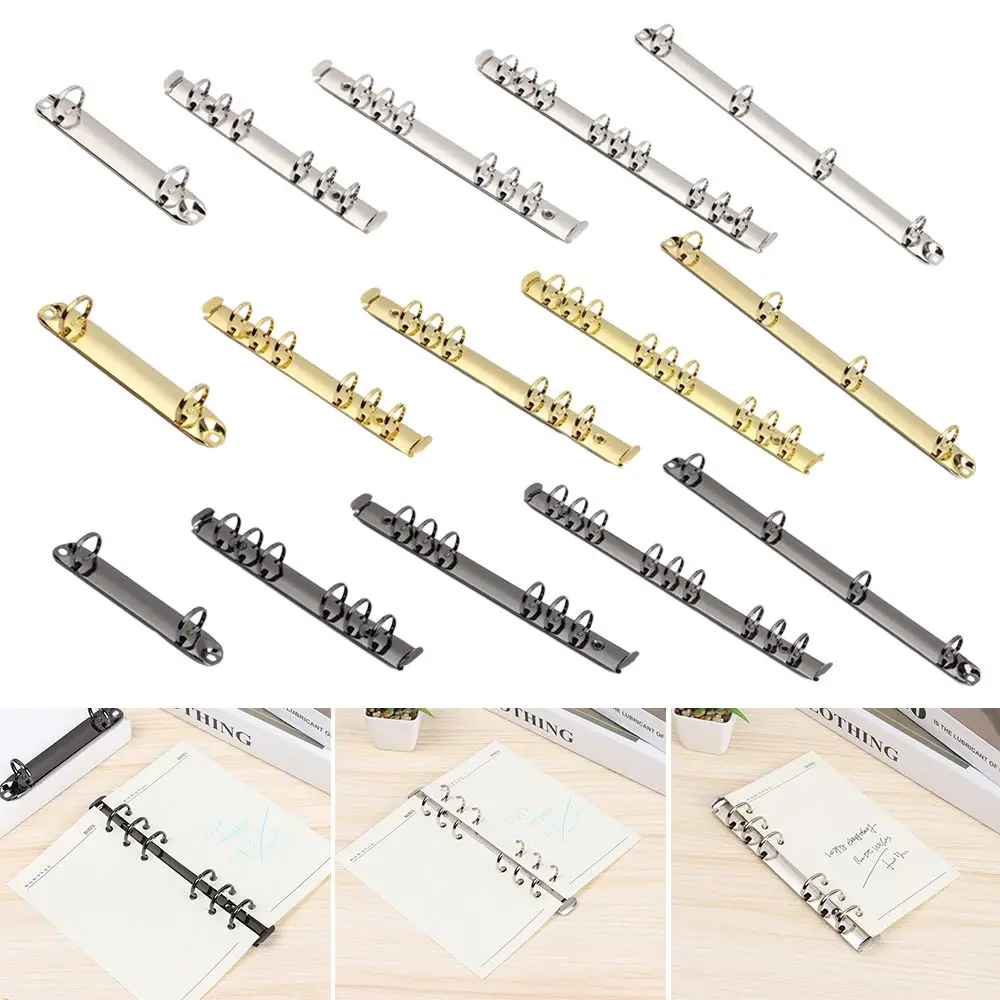 Cancelleria Forniture per ufficio Blocco note ricaricabile fai-da-te Notebook in metallo Rilegatura Cerchi Raccoglitore ad anelli Clip Cartella di file a fogli mobili