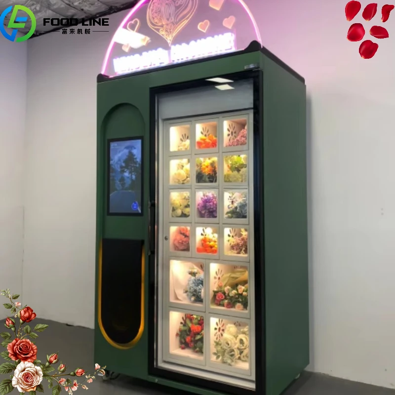 

Customized Intelligent Flower Vending Machine Automatic Fresh Keeping Floral Dispenser 24H Self Service Unattended Kiosk