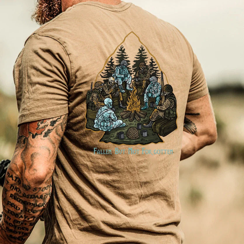 Summer Round-neck Short-sleeved T-shirts The Late-night Battlefield of The Tough Guy Club