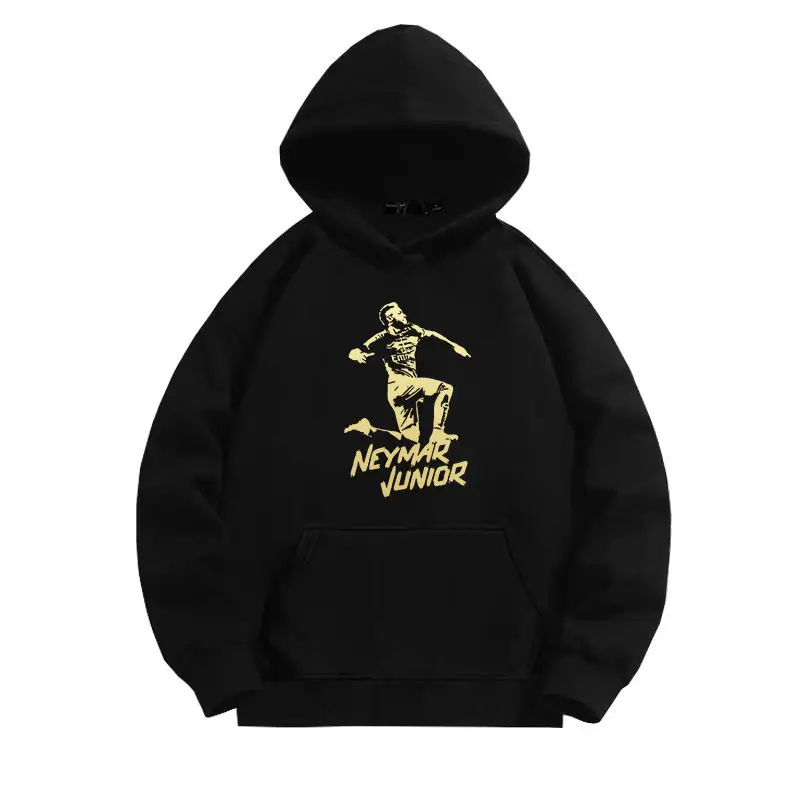 Neymar Hooded Sweatshirt Long Sleeve Hoodie Casual Loose Winter Jacket Neymar 10 Football Jersey Adults Kids Jersey Tops