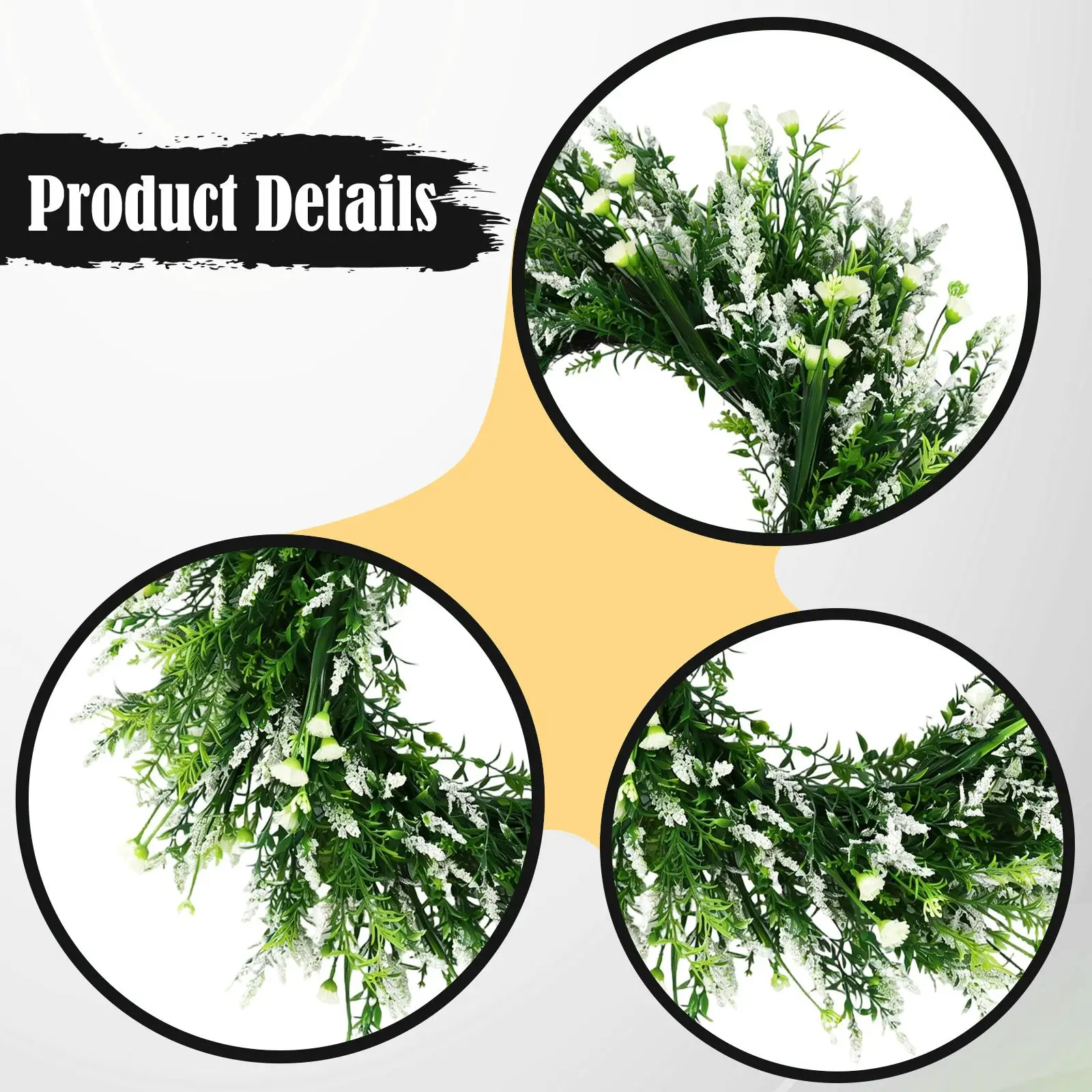 

Летний цветочный венок из искусственной зелени, густая гирлянда для украшения входной двери, декор для дома, праздников и мероприятий