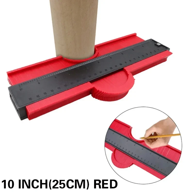 Duplicador de calibre de forma de 5 pulgadas, medidor de duplicación de perfil, plantilla de contorno, herramienta de medición duplicadora de copia de contorno de plástico