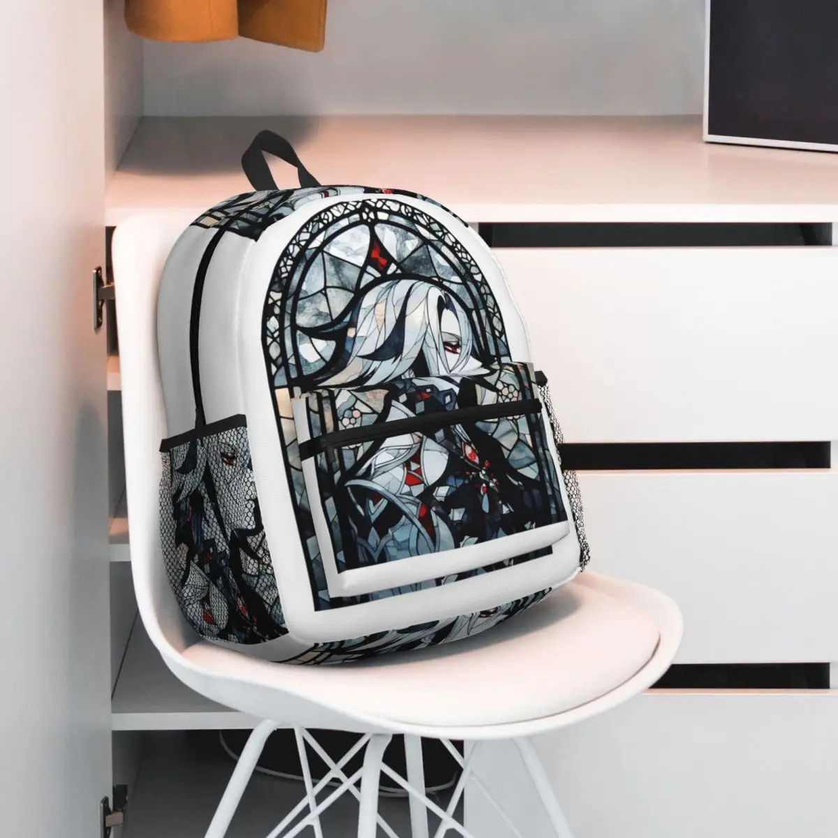 Genshin Impact Arlecchino Anime Backpack Student BookBag Kids School Bag Laptop Shoulder Bags for Boys Girls