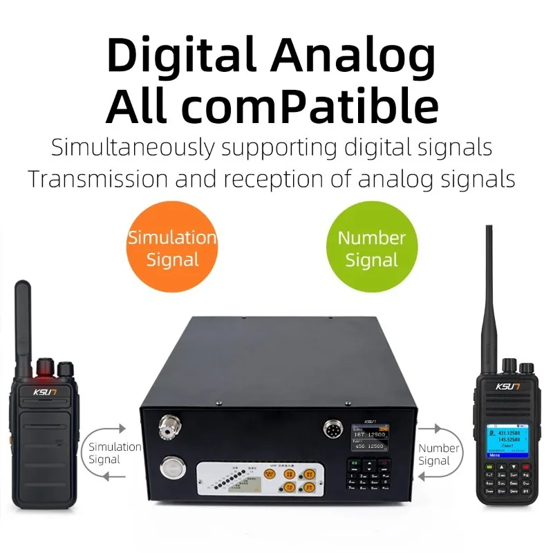 KSUN DM8668 80W Digital Analog Dual Mode Walkie Talkie Encrypted DMR Car Radio for Outdoor Adventure Dispatch Off-road Rescue