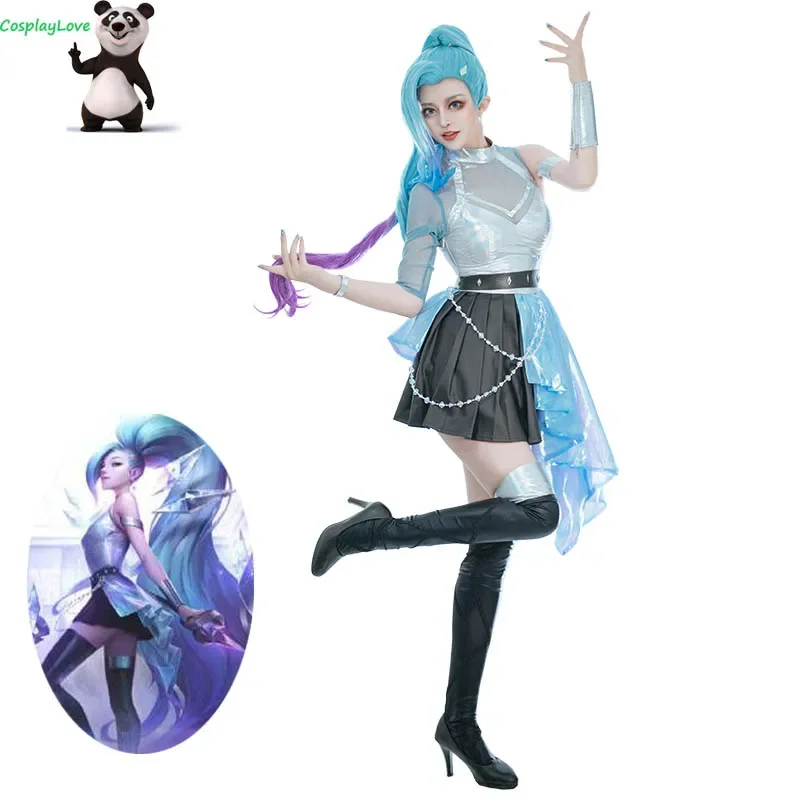 

CosplayLove Game LOL KDA K/DA ALL OUT Seraphine Superstar Cosplay Costume Cute Lovely Dress Stock For Female Girl Halloween