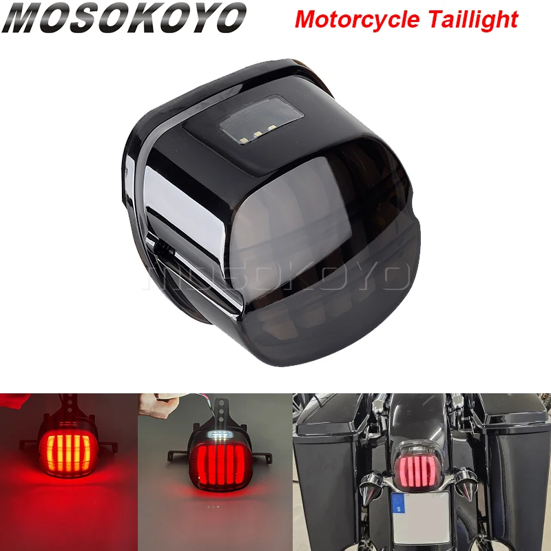 Motorcyle LED Tail Rear Light Brake Stop Lamp For Harley Dyna Low Rider FXDL FXLR  FLHC Softail M8 Heritage Classic Taillights