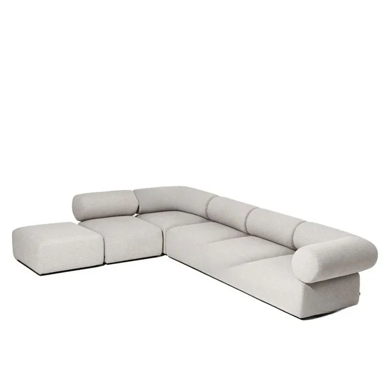 Nordic minimalist fabric creative sofa, Italian inline bar modular combination sofa, wabi-sabi-style tofu block for the living