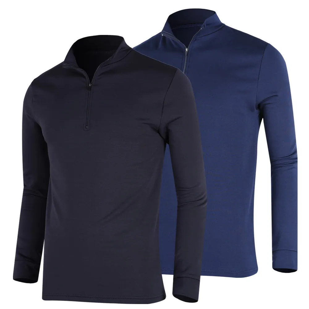 1 + 1 تي شيرت رجالي بأكمام طويلة مبطن بالصوف (اشتري واحدة واحصل على واحدة مجانًا)