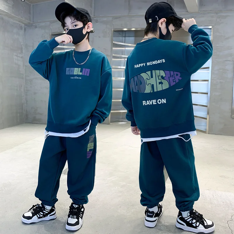 

Boys Sweatshirts +Pants Kids Suits 2PCS/Set Cotton 2024 Casual Spring Autumn Cotton Tracksuit Sport Christmas Gift Children Clot