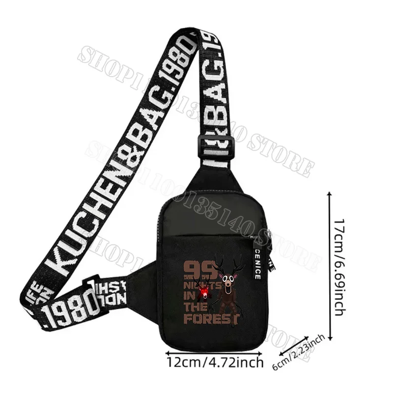 99-ночей в лесу, нагрудная сумка с оленем, сумка через плечо для мужчин и женщин, уличная крутая портативная сумка через плечо, сумка для хранения салфеток для телефона
