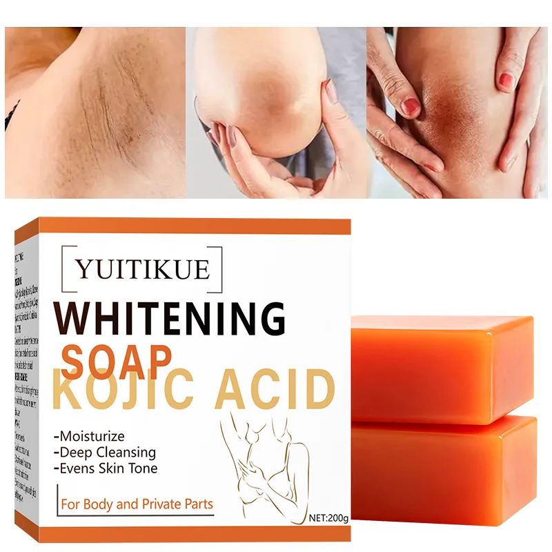 Yuitikue Kojic Acid Brightening Soap, 200g Deep Cleansing & Moisturizing Bar for Body Care, Even Skin Tone