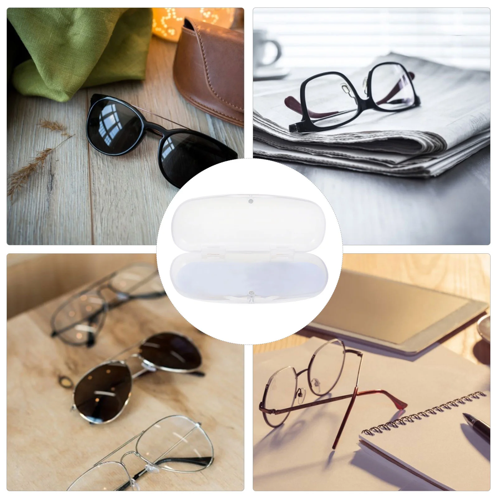 2 قطعة حافظات النظارات متجمد المحمولة صناديق تخزين النظارات الصغيرة خفيفة الوزن حامل النظارات للسفر العمل نظارات المدرسة #3