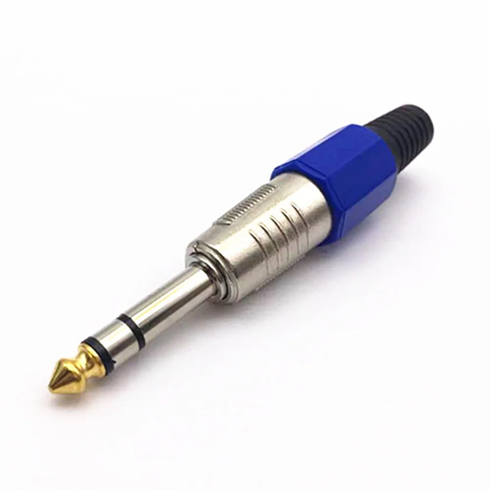 Musical Sound Audio Mono Plugs 6.35 mm Plug 1/5/10/50 Pieces TRS Male 1/4 inch Solder Type Stereo Plug 1/4