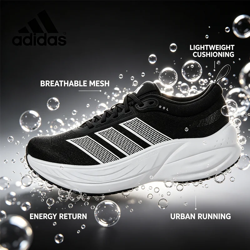 2026 Adidas Kj4606 Men Running Shoes Breathable Mesh Comfortable Lightweight Sports Sneakers