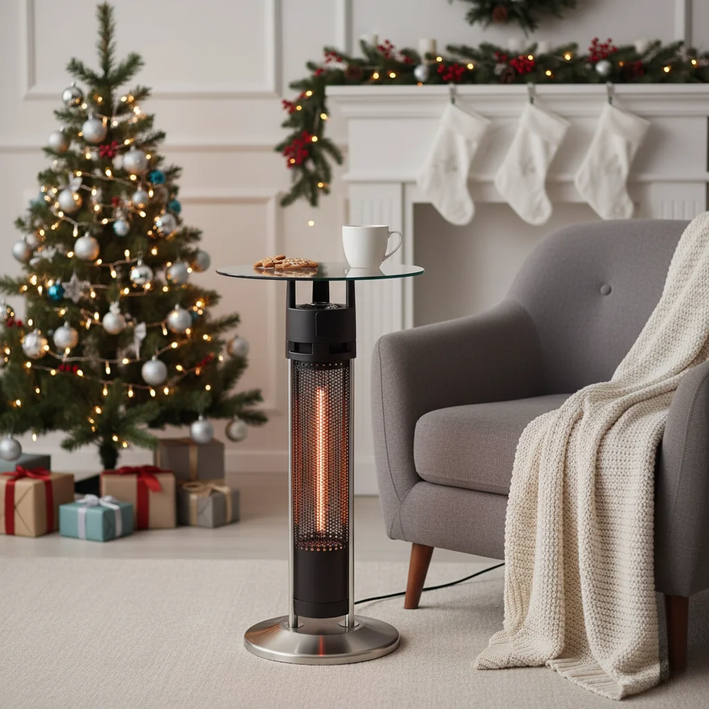 Aluminium Alloy Frame 360 Degree Tip-over Safety Switch IR Sensors and LED Lighting Bedroom Carbon Fibre Heating Table Heater