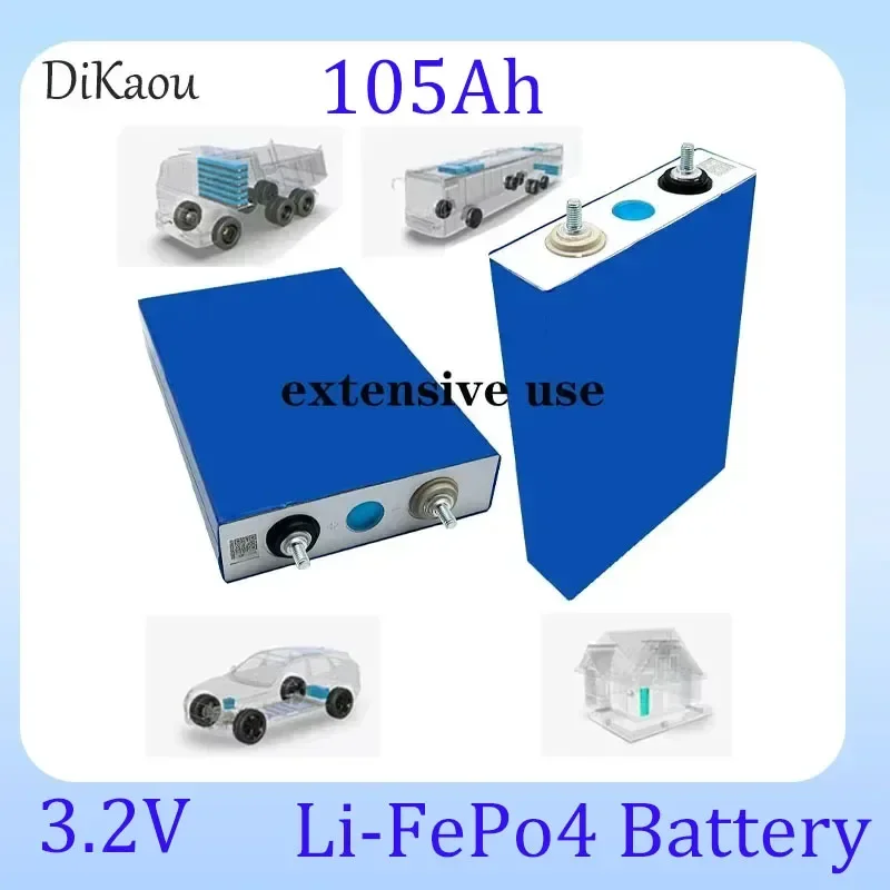 

1pcs 3.2V 105Ah Lifepo4 Lithium Iron Phosphate Battery for DIY 12V 24V 48V Electric Car RV Golf Cart Camper Van Solar Battery