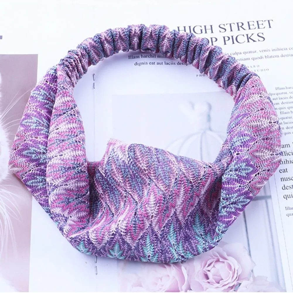 

Модные широкие повязки для волос, эластичные тонкие повязки на голову, дышащие головные уборы в этническом стиле, аксессуары для волос