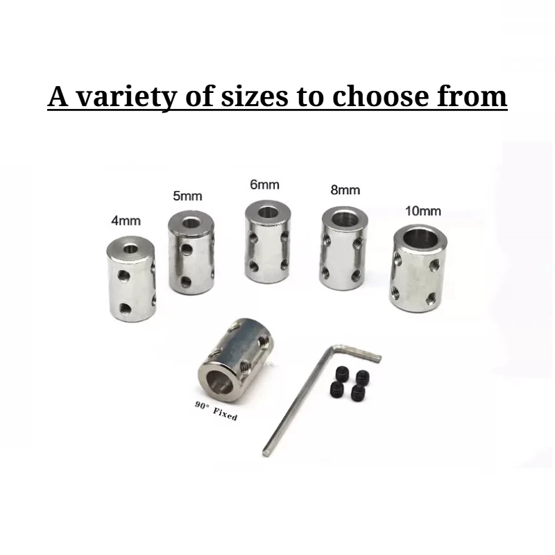 1PCS Rigid Coupling 3/3.17/4/5/6/6.35/7/8/10/12mm 45# Steel Shaft Coupling Rigid Coupling Coupler Motor Joint Connector For DIY