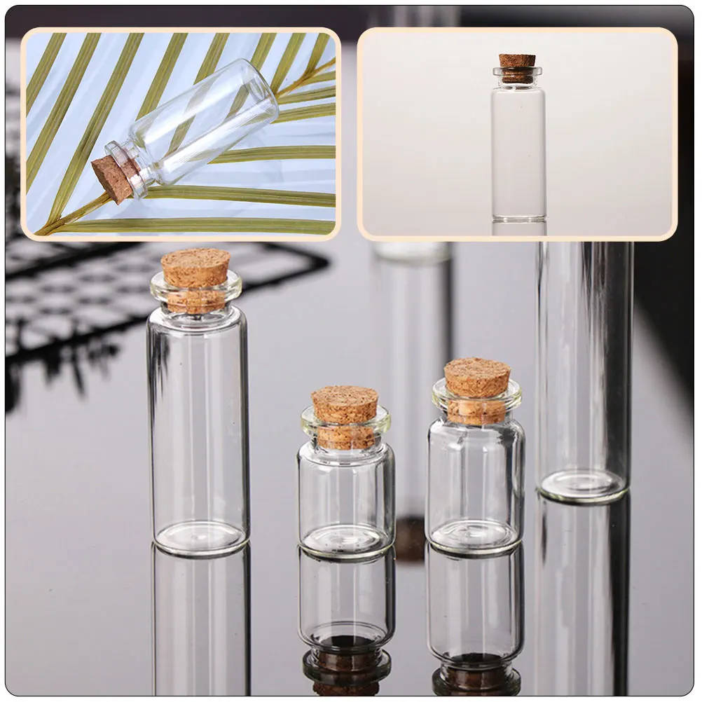 

20Pcs Corked Glass Bottles Transparent Wishing Bottles Set for Drift Bottle Essential Oil Container Creative Gift Home Adorn