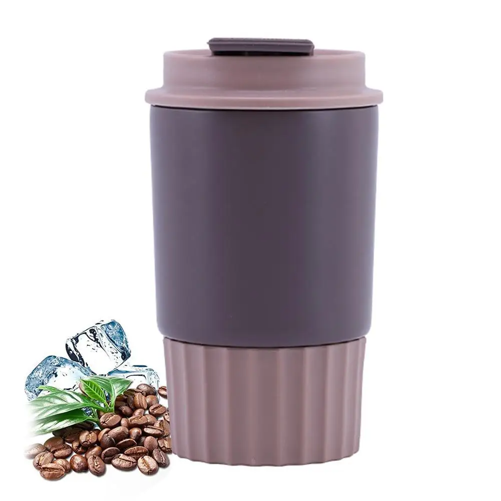 

360ml Thermal Insulation Coffee Mug Portable Reusable Scald-proof 304 Stainless Steel Travel Water Cups