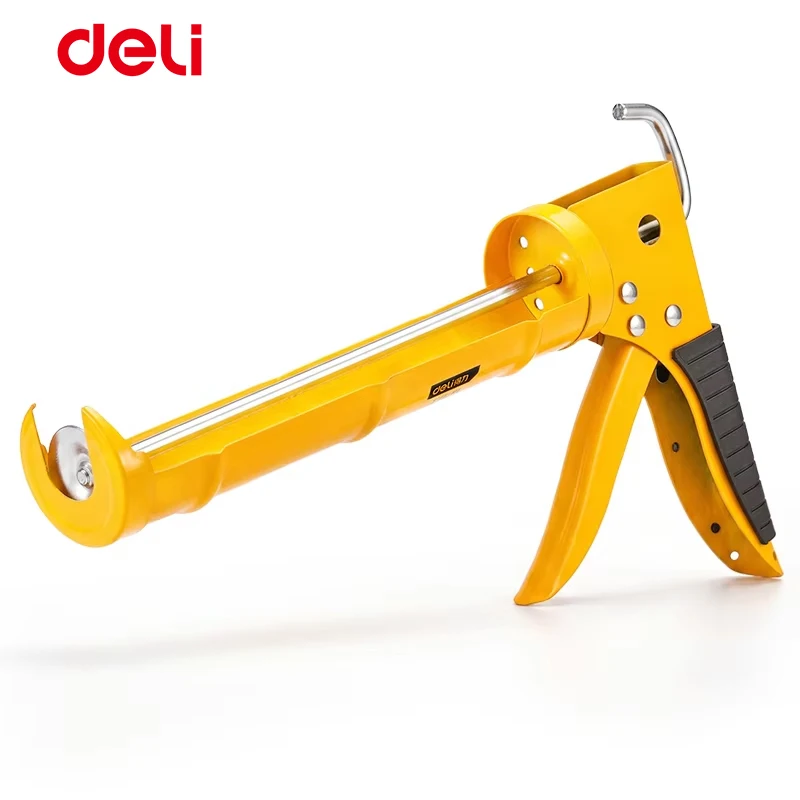 Professional 9 Inch Silicone Gun, 360° Swivel Barrel, Reinforced Steel Body, Quick-Release for Sealant, Grout & Tile Work