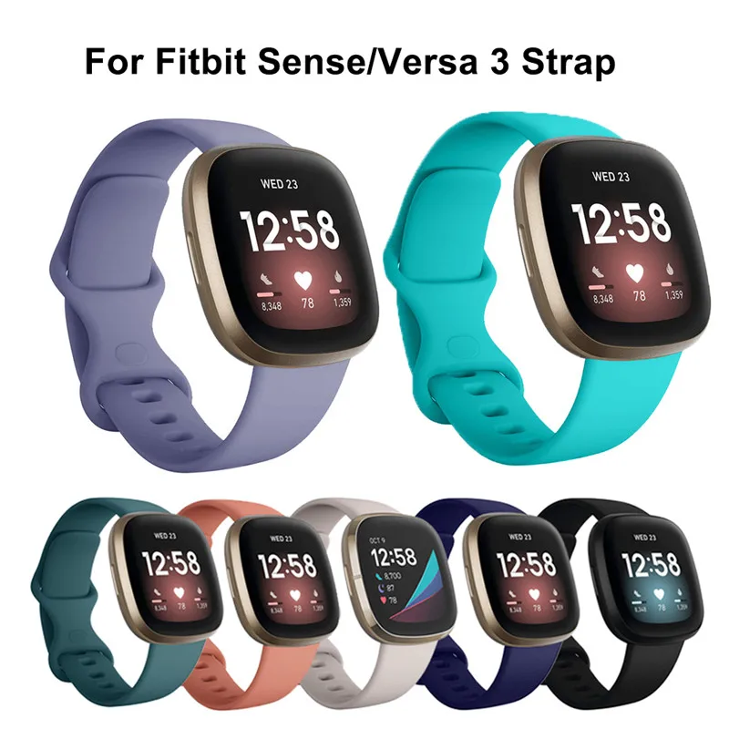 Watch Strap for Fitbit Versa 3 4 Band Sport Silicone Wristband Replacement Belt for Fitbit Sense 2 Smart Watch Bracelet Correa