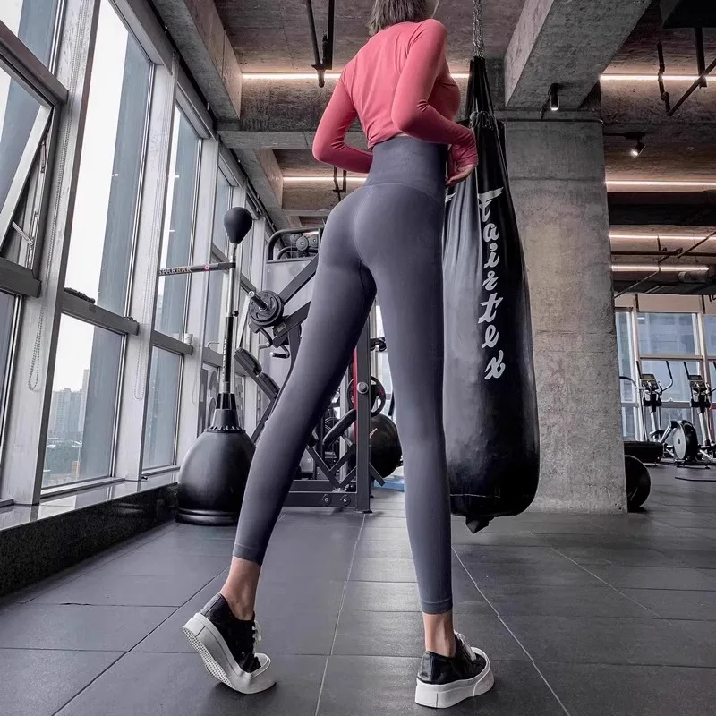 Calças de Yoga de Cintura Alta para Mulheres, Roupas de Outono e Inverno, Calças Slimming para Meninas Plus Size