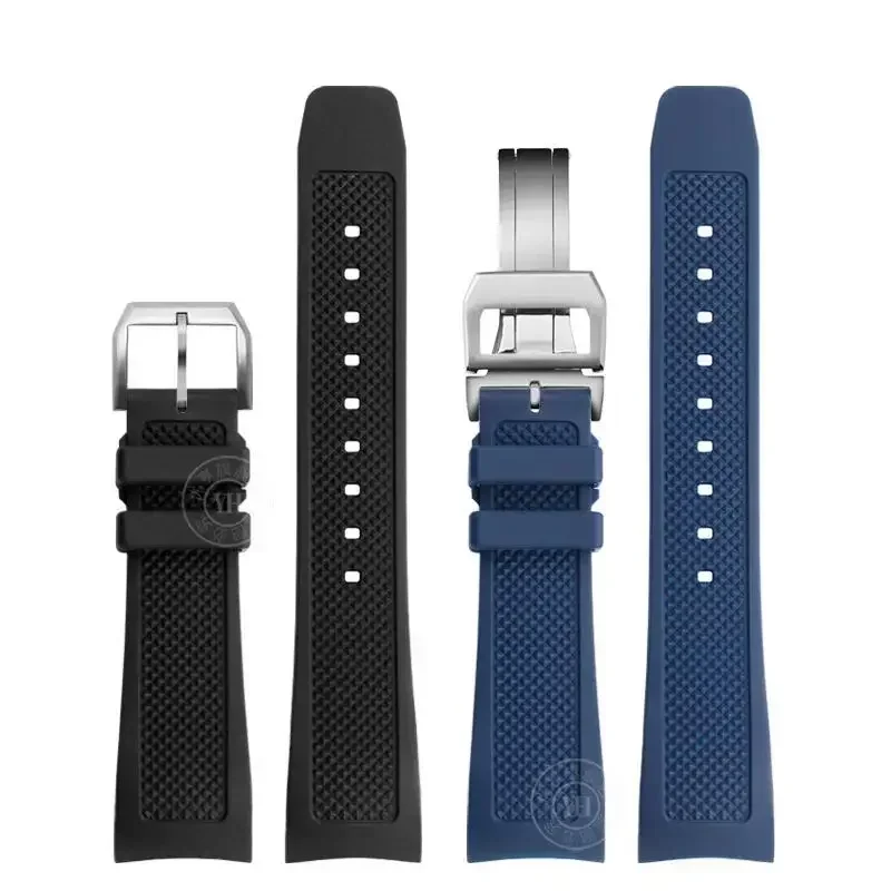 For IWC Portugal Strap Iw390206 Iw390213 Iw390507 Silicone Watch Strap Waterproof Sweat-Proof Rubber Watch Band 22mm Wristband