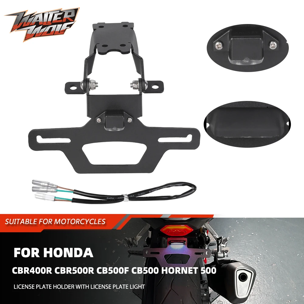 

Adjustable Foldable Rear Tail Tidy For Honda CBR400R CBR500R CB500F CB500 Hornet 500 Fender Eliminator Kit License Plate Holder