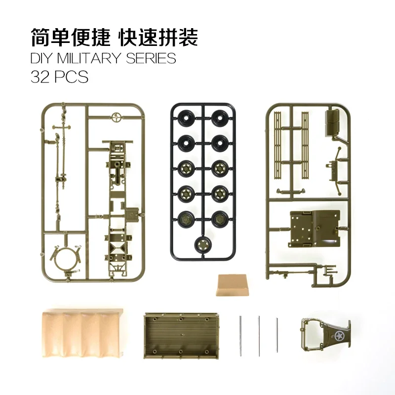 4d Modell 1/72 jimsy alliierte LKW cckw353 Geländewagen Kleber frei Montage Modell Militär Spielzeug auto 2 teile/satz