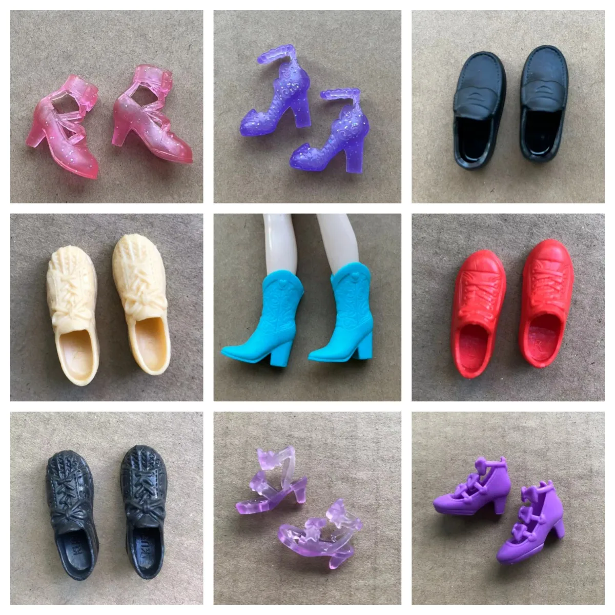 Candy Color DIY Dressing Licca Jenny Doll Sandals Shoes Toy Parts Accessories for 1/6 Female Collectible Dolls