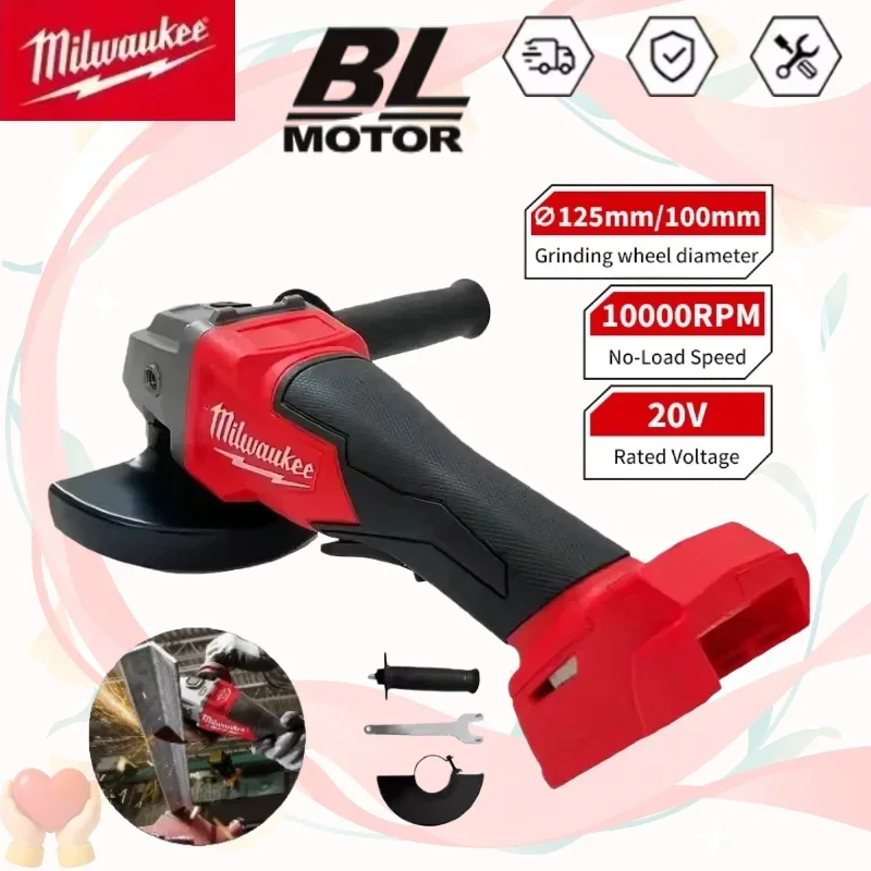 smerigliatrice-angolare-milwaukee-125mm-senza-spazzole-macchina-per-taglio-lucidatura-e-levigatura-a-velocita-variabile-utensile-elettrico-18v