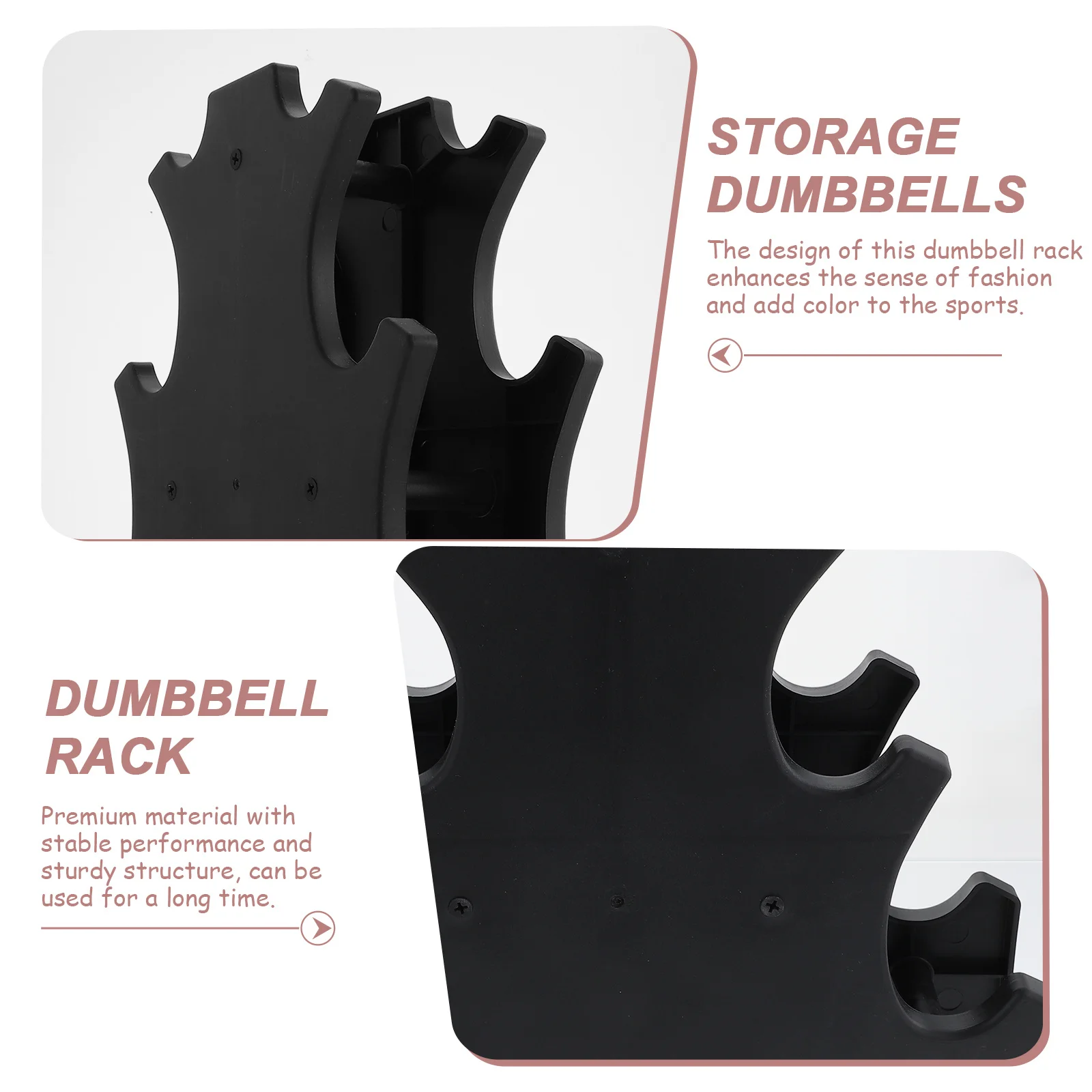 

2Pcs Dumbbell Rack Premium PP Material Wear-Resistant Sturdy Fitness Equipment for Home Use Compact Lightweight Storage Stand