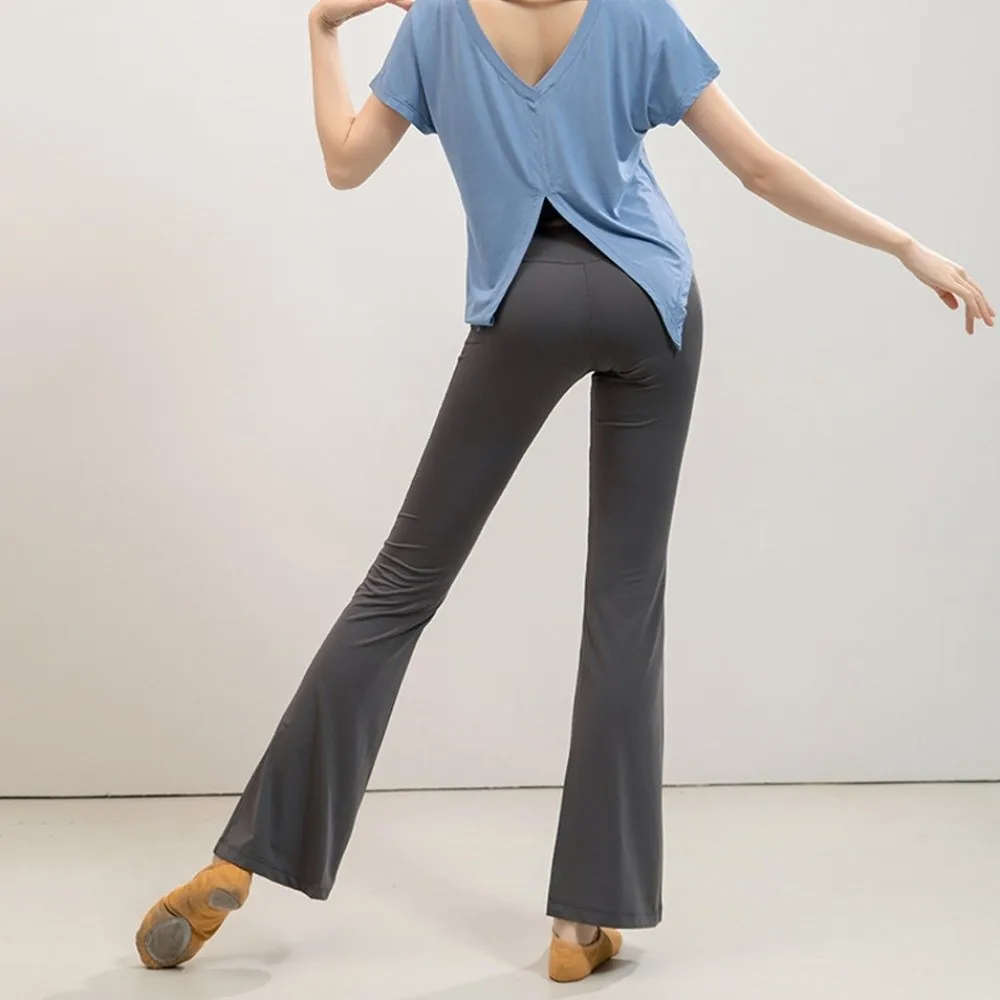 

Hip Lifting With Velvet Yoga Pants Micro Flared High Waist Fitness Pants Breathable Slim Fit High Elastic Pants Running
