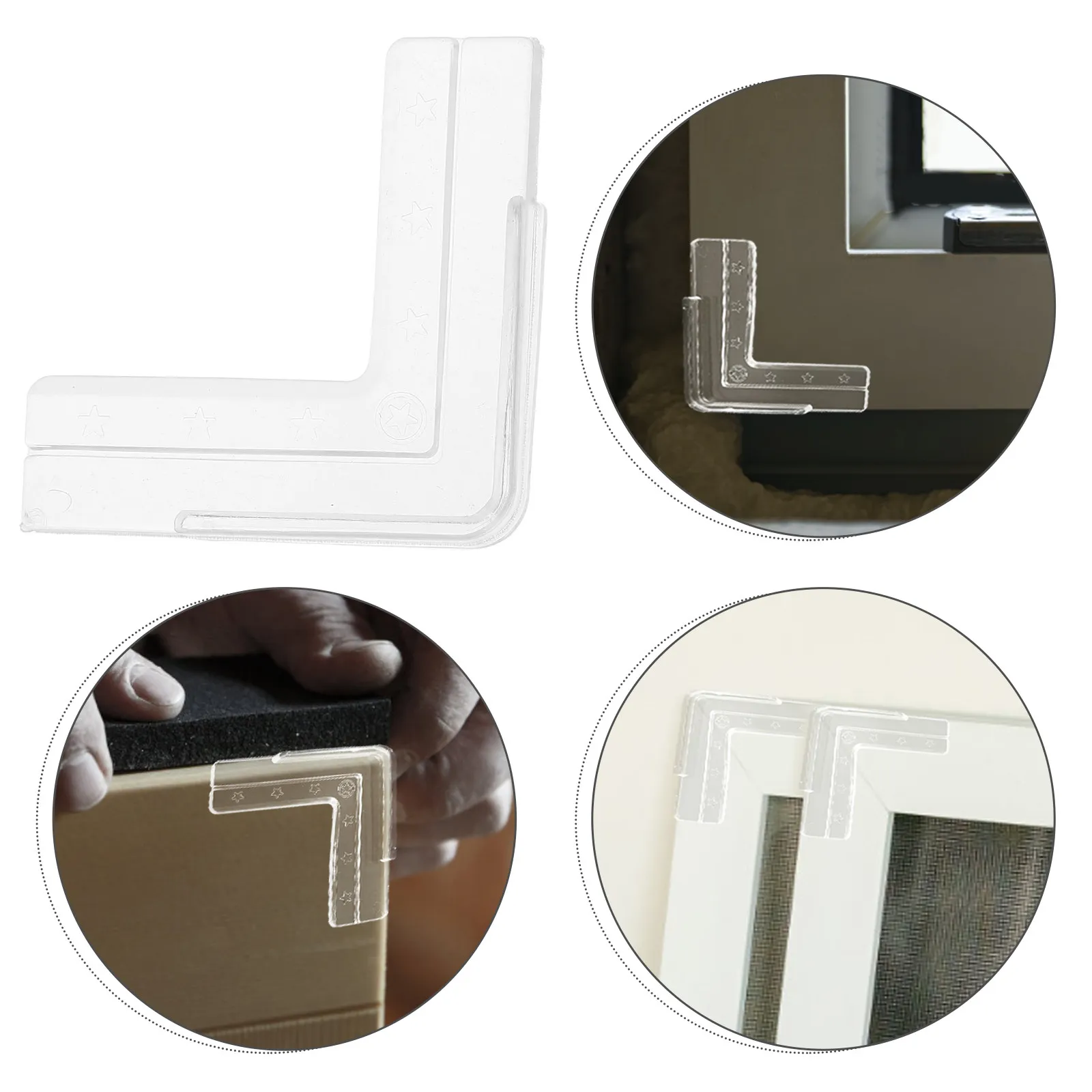 

20Pcs Window Corner Protectors Transparent PVC Anti-Collision Safety Pads Child Protection Clear Corner Guards Furniture Desk