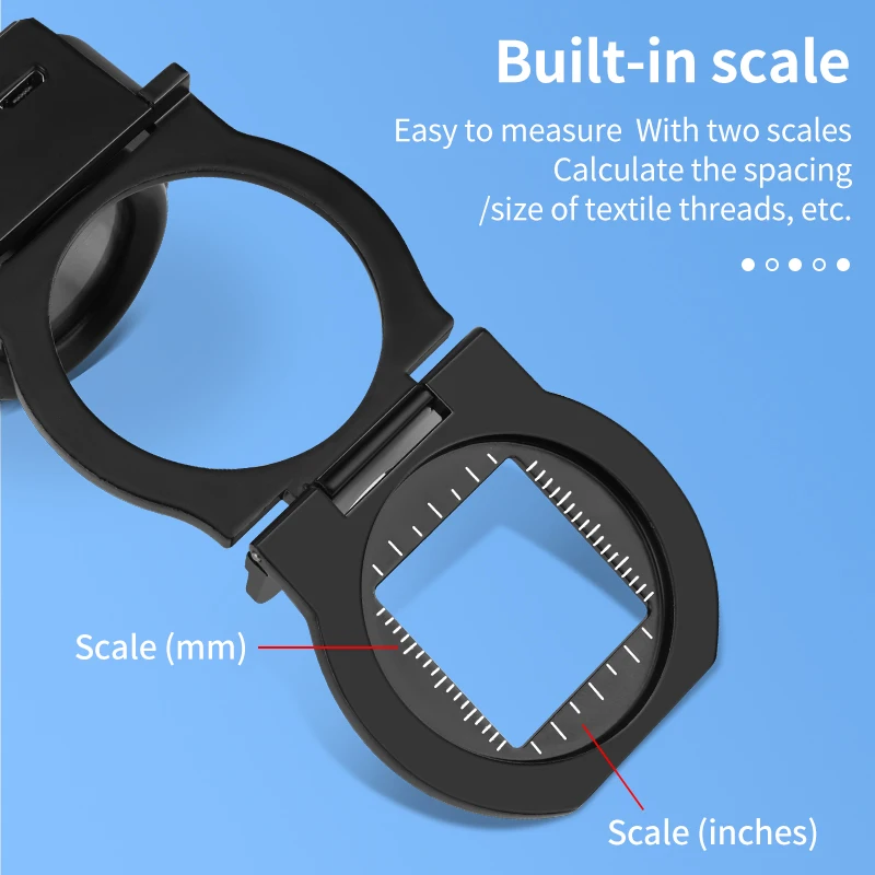 LUXIANI 40X Folding Magnifying Glass With LED For Aid Reading Inspecting Jewllery Loupe USB Portable Metal Magnifying Glasses