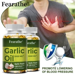 Organic Garlic Oil Extract Capsule, Odor-free, for Immune and Cardiovascular, Cholesterol Health Support Nutrition Supplement