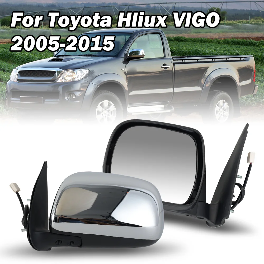 

3 Pins Rearview Mirror Assembly For Toyota Hilux Vigo 2005 2006 2007 2008 2009-2015 Manual Folding Side Mirror Car Accessories