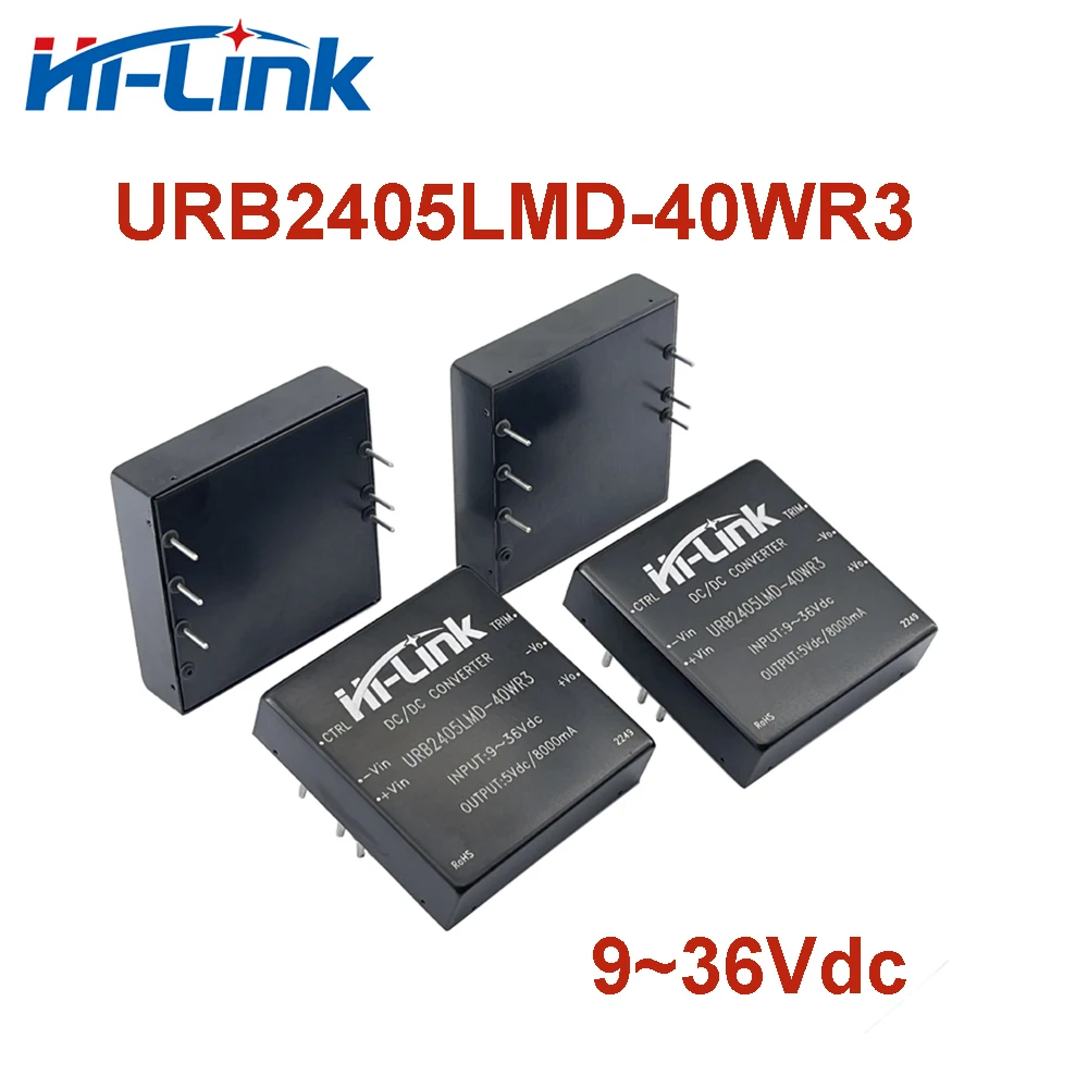 Hi-Link Original URB2405LMD/URB2412LMD-40WR3 9-36Vdc 40W 5V/12V/15V/24V DC Step-Down Power Supply Module