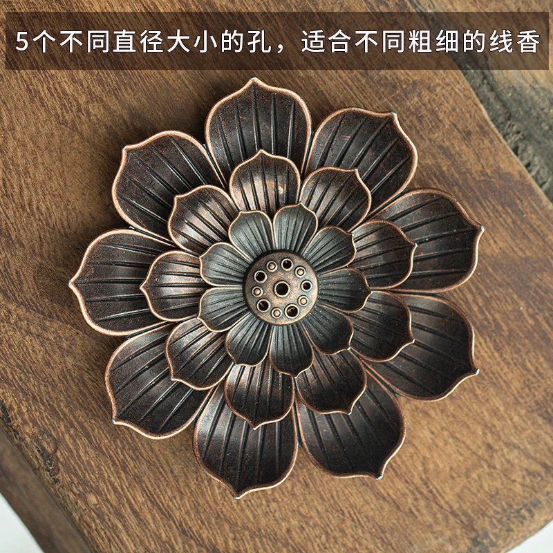 Курильница для благовоний, из сплава, держатель, буддистская тарелка, лотос, спираль, буддийские храмы, Йога, исследования, линия сжигания ла...