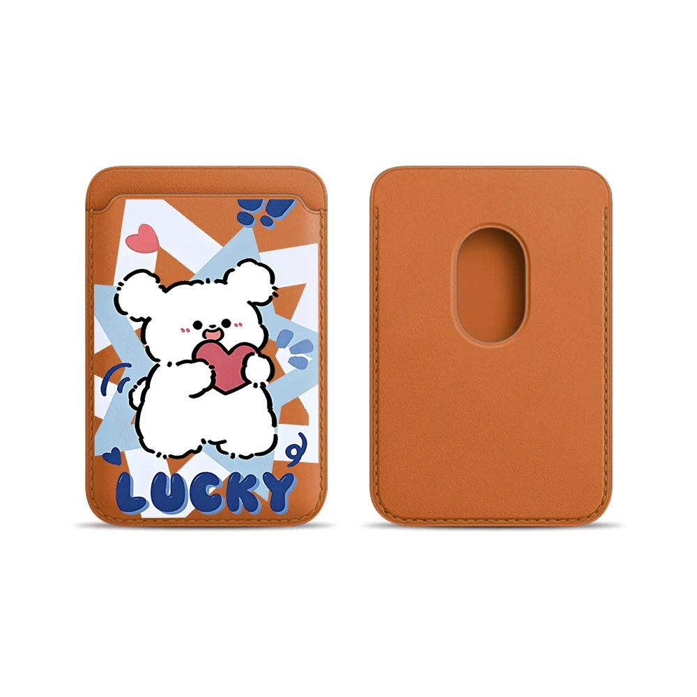 Lucky Puppy Leder-Kartenetui Handyhülle Kartenhalter für Magnetische Hülle Geeignet für alle iPhone Magsafe Karten-Handy-Rückseiten-Taschen – Detail 14