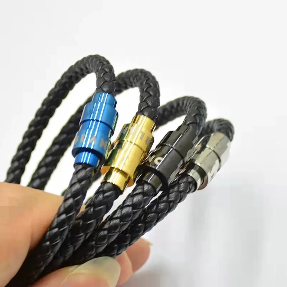 

Wholesale Men's Magnetic Clasp Braided Leather Bracelet - MB Style Luxury Wristband